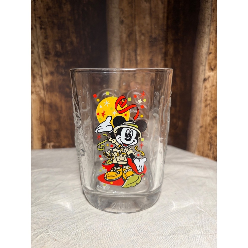 Disney World 2000 Celebration Glass Safari Mickey Animal Kingdom McDonalds